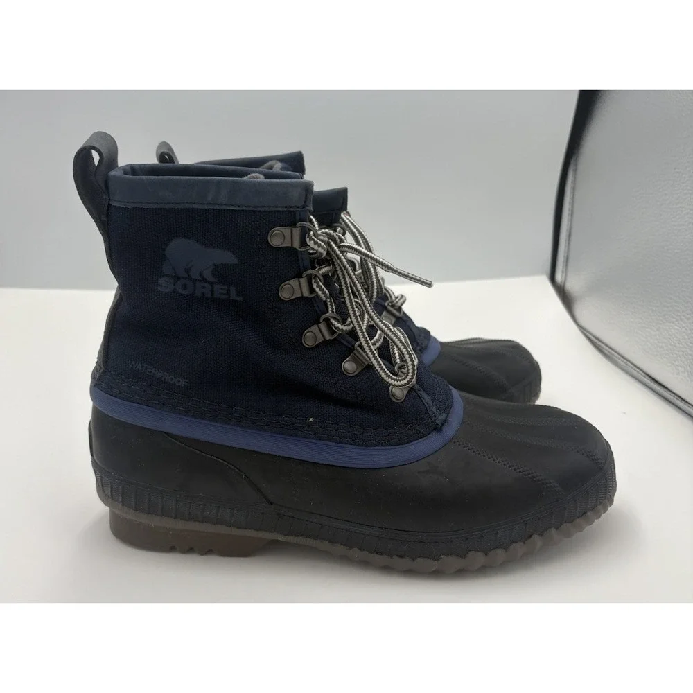Sorel Cheyanne II Short Nylon Duck‎ Boots Collegiate Navy 7 New